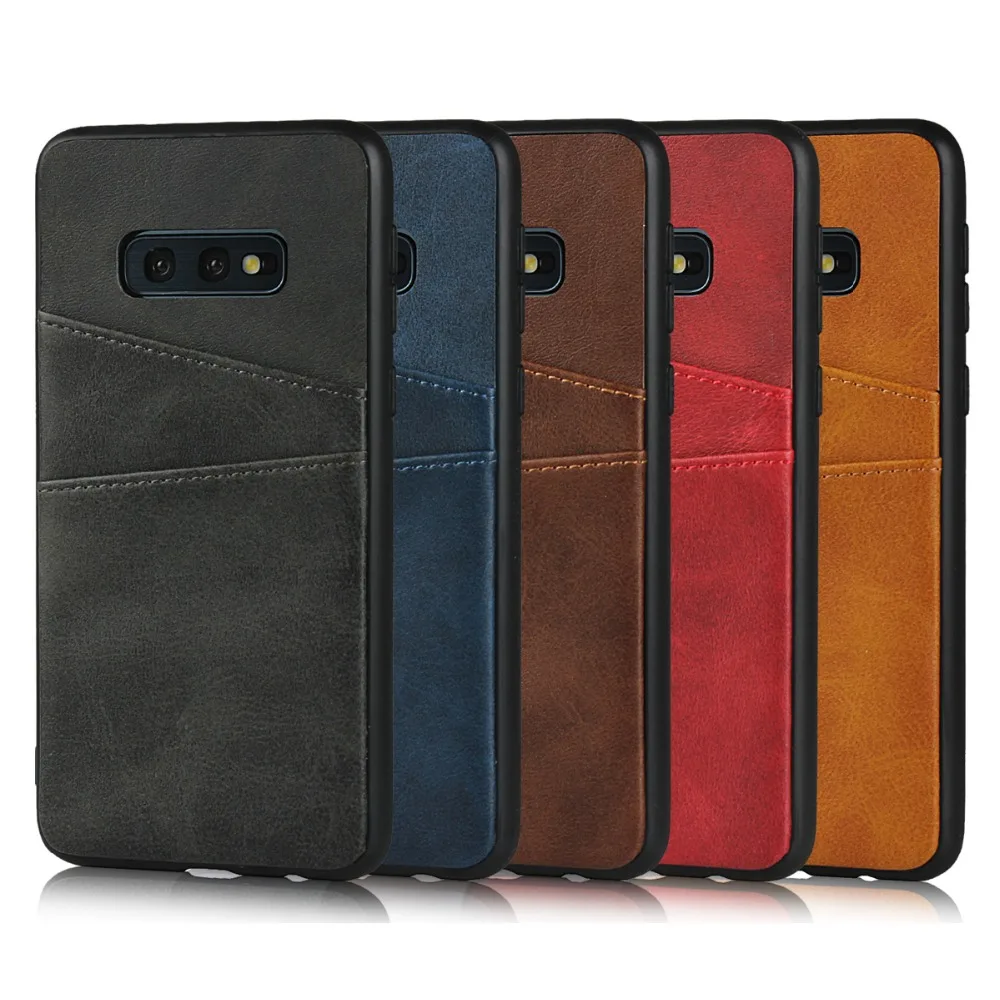 Силиконовый чехол для samsung Galaxy S10 Lite Plus S10e S10Lite S10Plus PU кожаный чехол для крышки с слоты для карт
