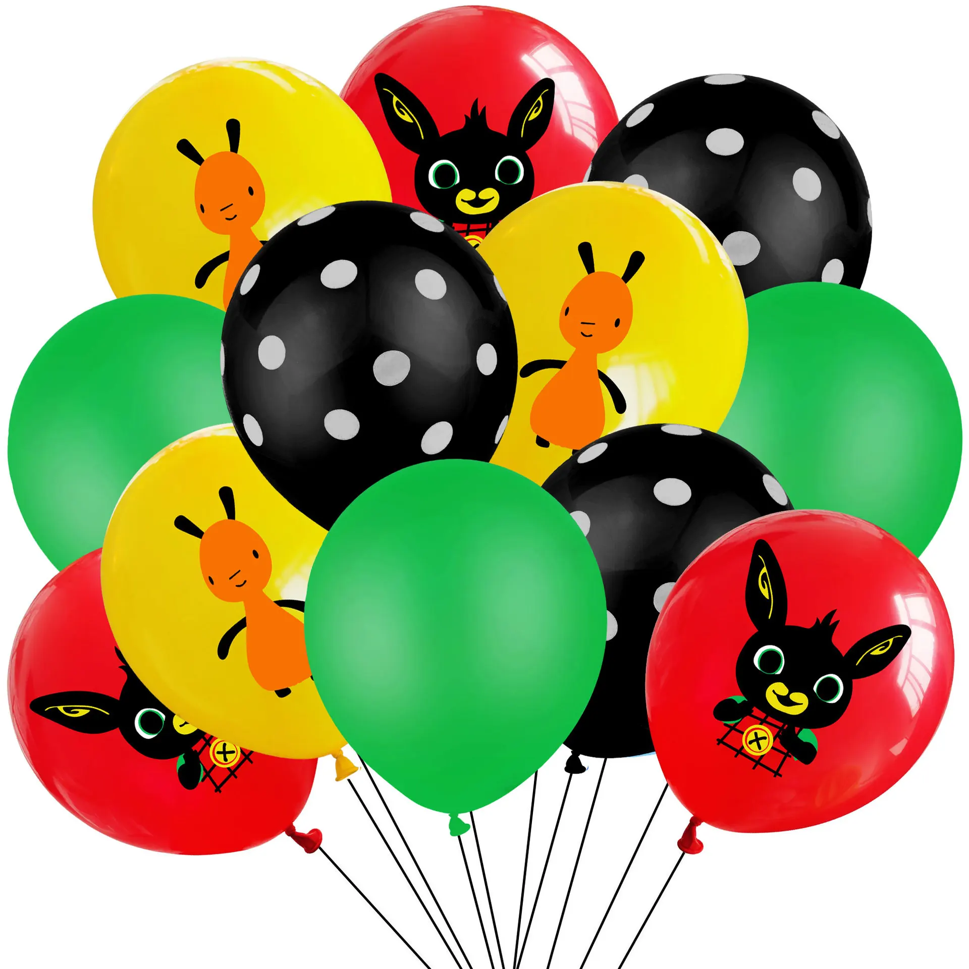 Bing flops-Globo de látex con lunares, decoración de fiesta feliz, adornos fiestas de cumpleaños, Globos de aire para niños, juguete