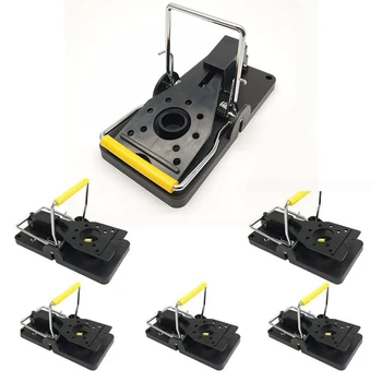 

Rat Plastic Durable Mouse Trap Small Metal Clip Sensitive Easy To Set Snap Mice Trapping Control Effective Reusable