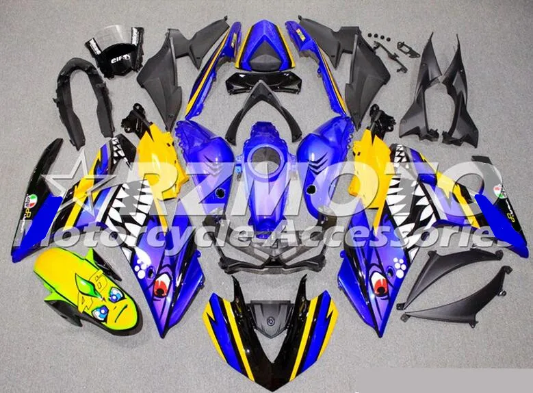 4 Подарки YZF R3 R25 ABS Инжекционный обтекатель комплект для Yamaha YZFR3 YZFR25 полный обтекатель комплект Cowling Cool Shark