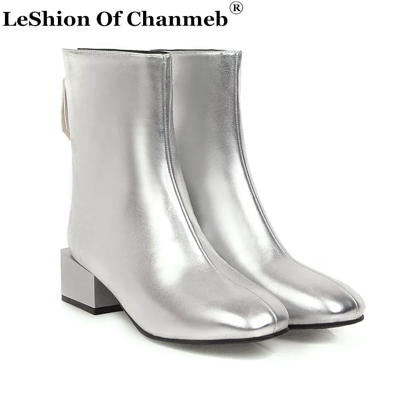 silver dress boots