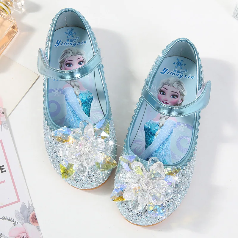 Обувь для девочек Disney обувь с кристаллами Frozen 2 принцессы Эльзы Детские тонкие