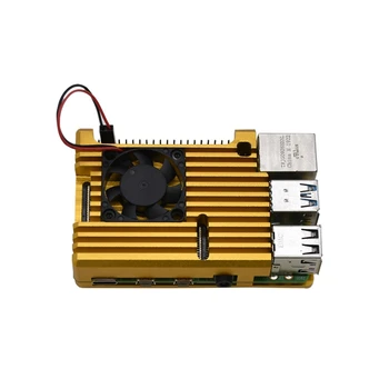 

for Raspberry Pi 4 4B Kit CNC Aluminum Case with Heatsink Cooling Dual Fan for Raspberry Pi 4 Model B