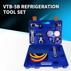 Kit d'outils d'évasement intégrés pour réfrigération, VTB 5B, ensemble d'outils de réfrigération, extenseur avec manomètre pour réfrigérant R410A 