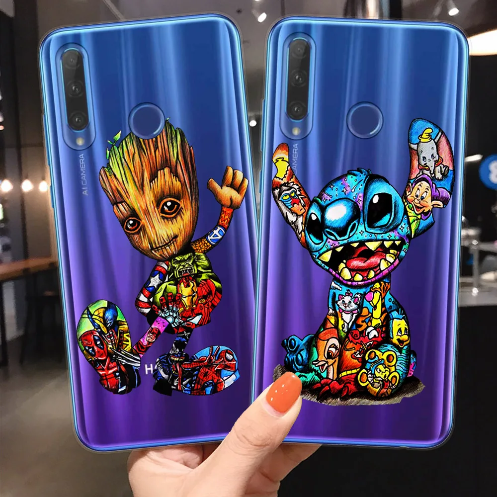 Джокер Минни Ститч marvel для Fundas huawei Honor 9 10 20 Lite Pro 10i 8X 8C 9X Pro Чехол для телефона Coque deadpool оболочка сумки