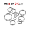 100pcs/lot 6 8 10 12 15 mm Stainless Steel Open Jump Split Rings Double Loops Connectors For DIY Jewelry Making keyring Supplie ► Photo 2/6