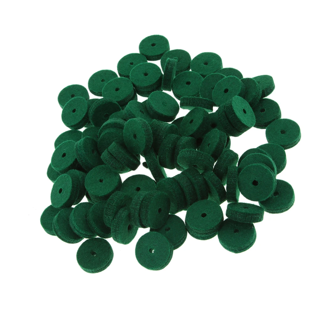90 Pieces Green Piano Felt Rail Regulating Punching Keyboard Balance Washers Instruments Parts