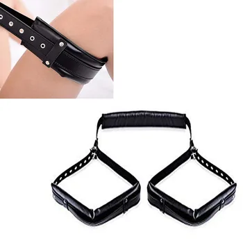 

Leather Open Legs Thigh Slings BDSM Bondage Ankle Cuffs Restraints Tools Slave Adult Games Erotic Sex Toys For Couple Sex Shops