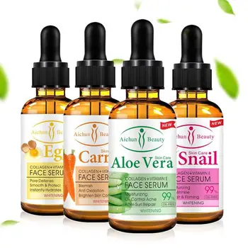 

30ml Aloe Vera Gel Face Serum Vitamin C Hyaluronic Acid Snail Serum Moisturizing Skin Care Whitening Anti Wrinkle Cream