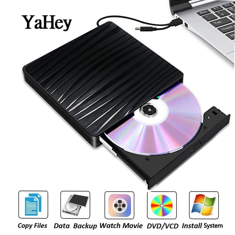 

External Type C DVD/CD RW Burner Recorder Drive Optical USB 3.0 DVD/CD ROM Player Rewriter Drive for Laptops Notebook Desktops