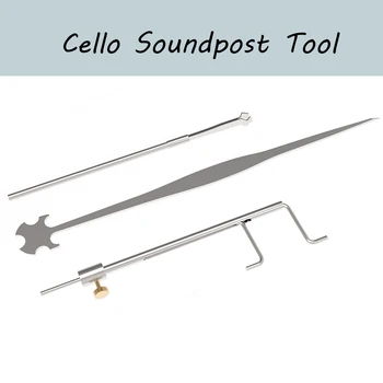 

1 Pack Cello Sound Post Setting Tool Soundpost Gauge Measurer & Retriever Clip & Setter Luthier Install Repair Kits