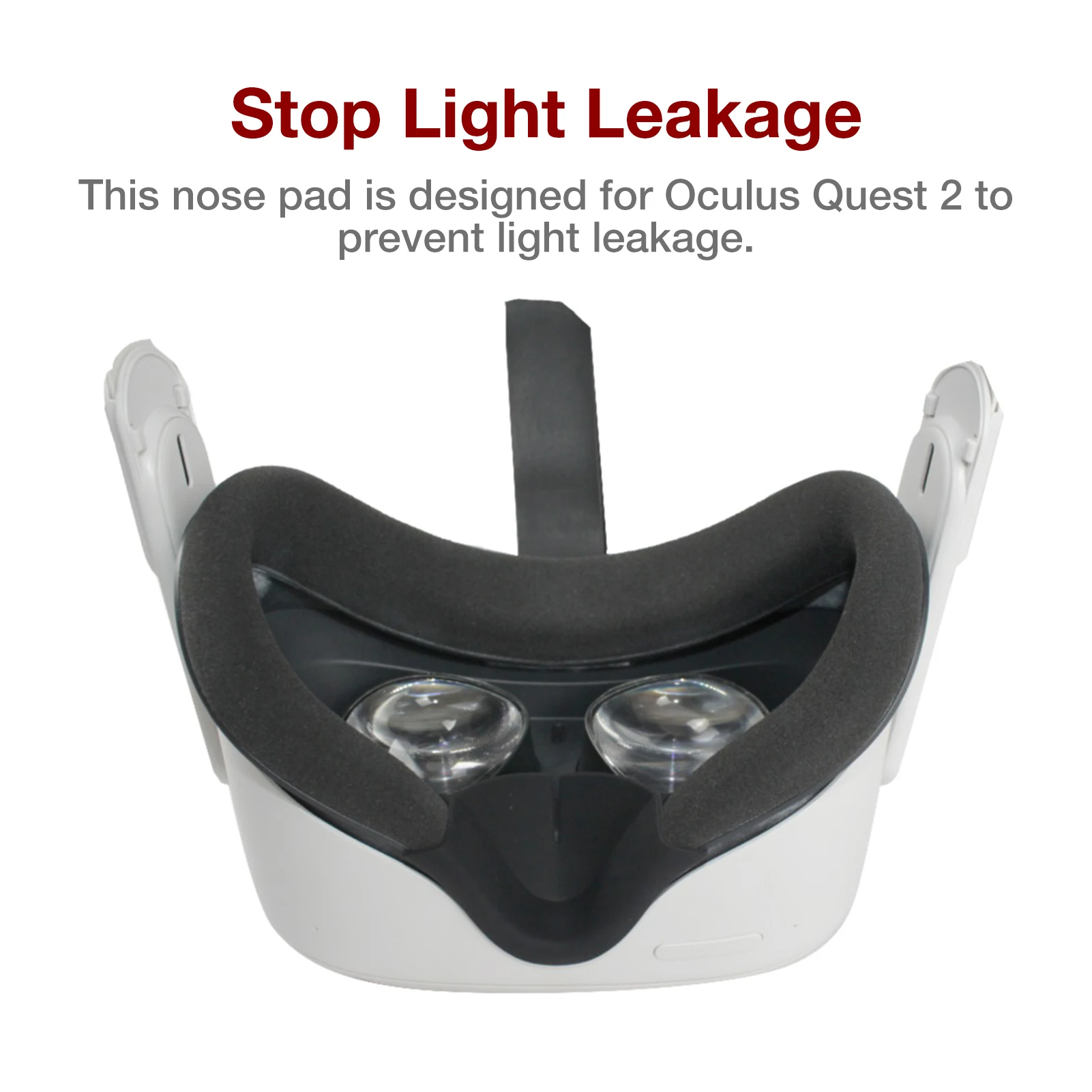 For Oculus Quest 2 Nose Pad VR Headset Anti-leakage Light Nose Cover Cushion Soft Silicone Light Blocking Barrier VR Accessories