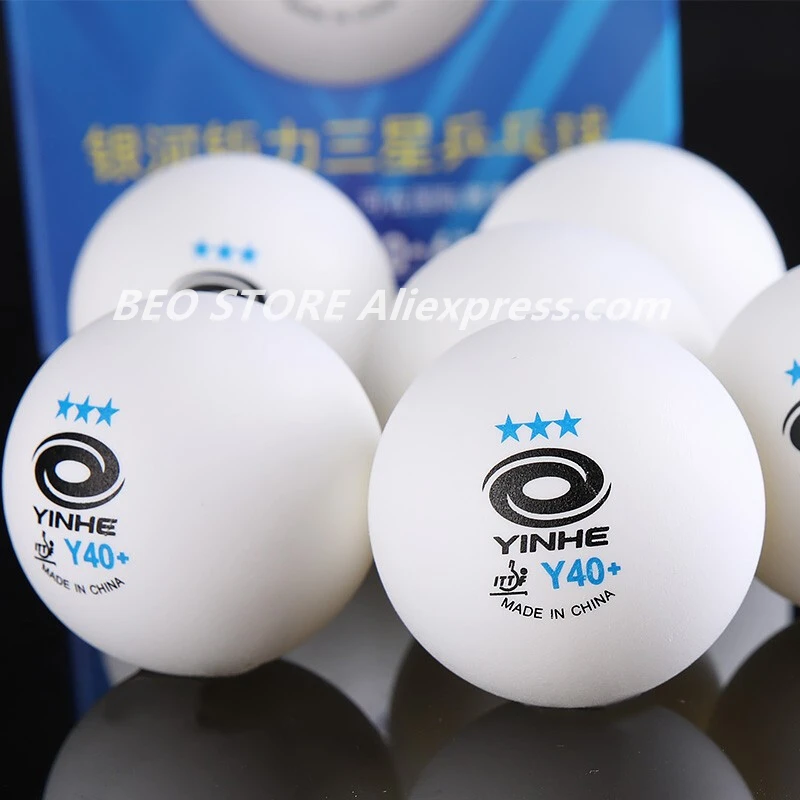 Description Picture 4 of item60 balls YINHE 3-star Y40+ H40+ ABS New Material Plastic ITTF Approved YINHE Table Tennis Ball Ping Pong Balls