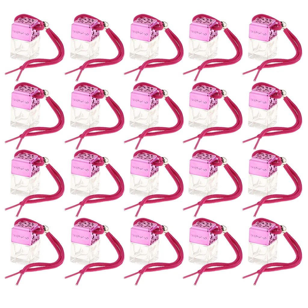 20pcs Refillable Empty Perfume Bottle Car Hanging Pendant Air Freshener Mini Diffuser for car indoor hanging decorative ornament |