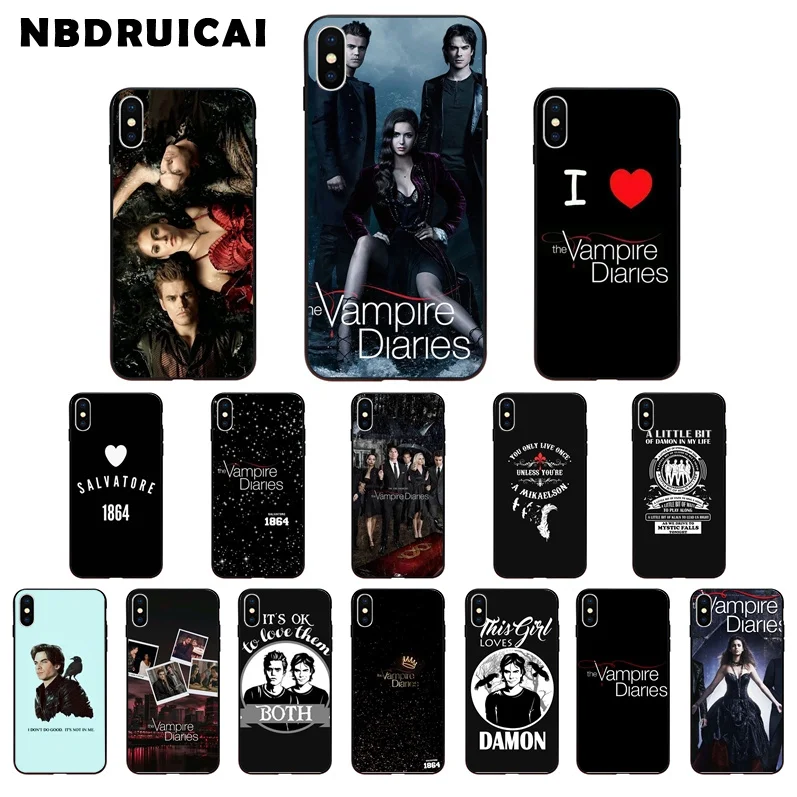 NBDRUICAI Дневники вампира Стефан Деймон Сальваторе чехол для телефона iPhone 11 pro XS MAX 8 7