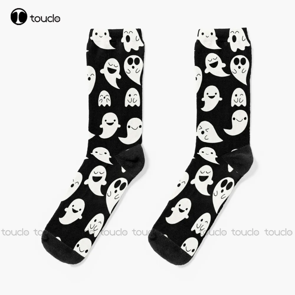 

Cute Kawaii Ghost Pattern Socks Women Crew Socks Christmas New Year Thanksgiving Day Gift Unisex Adult Teen Youth Socks Custom