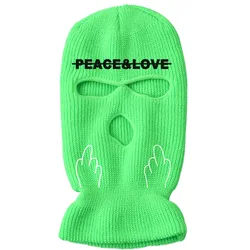 Balaclava Ski Mask Not Nice Embroidery Army Tactical Mask 3 Hole Full Face Masks Unisex Cs Windproof Knit Beanie Hat Scarf Warm