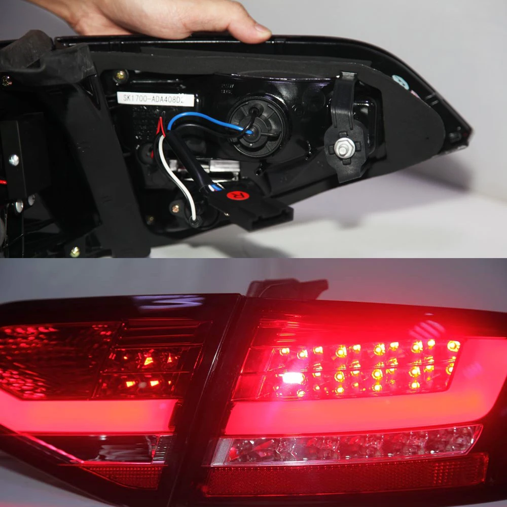 4 Pieces 2009 to 2012 Year For Audi A4L B8 LED Strip Back Lamp Taillight Rear Fit For original car with LED already Red White SN