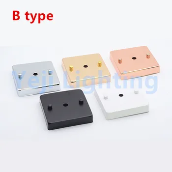 

Square ceiling canopy iron ceiling plate with cable clip wire grip for Modern led lamp lamp base ceiling rose lighting fittings