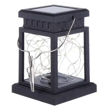 

1pc Copper Wire Light Practical Wrought Iron Solar Powered Garden Lamp Vintage Light Decor Wind Light for Garden Living Room