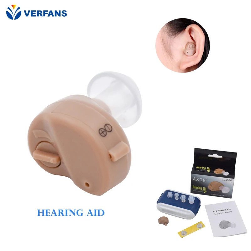 Мини K-80 слуховой аппарат портативный In-Ear Звук улучшенный цифровой лучший Невидимый глухих громкость усилитель звука помощь регулируемая