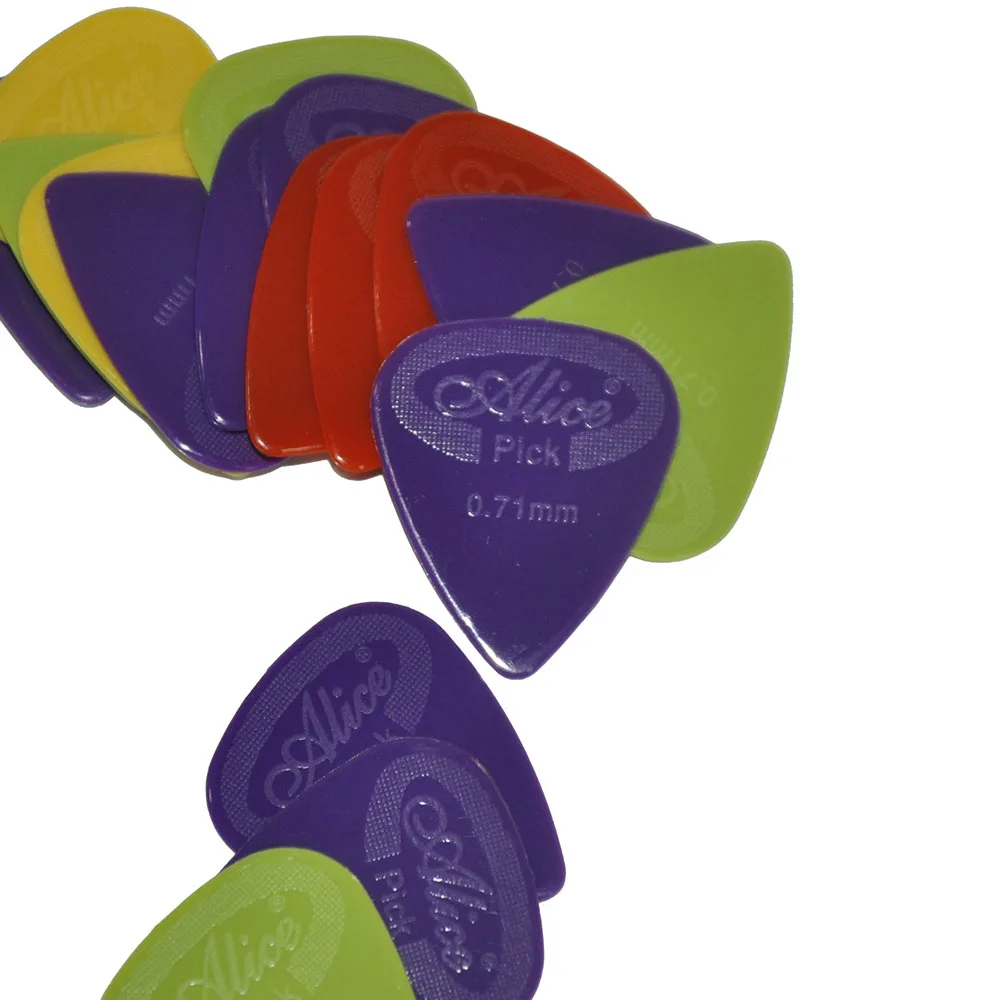 Alice Projecting Nylon Guitar Picks Standard Plectra AP-100G Multi Thickness 100pcs/pack