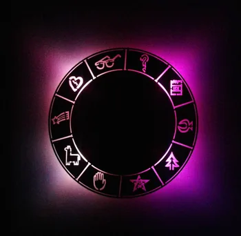 

Popular Gravity Falls Bill Hanging Clock Led Night Light Remote Control Weird Town Decoration Creative Clock