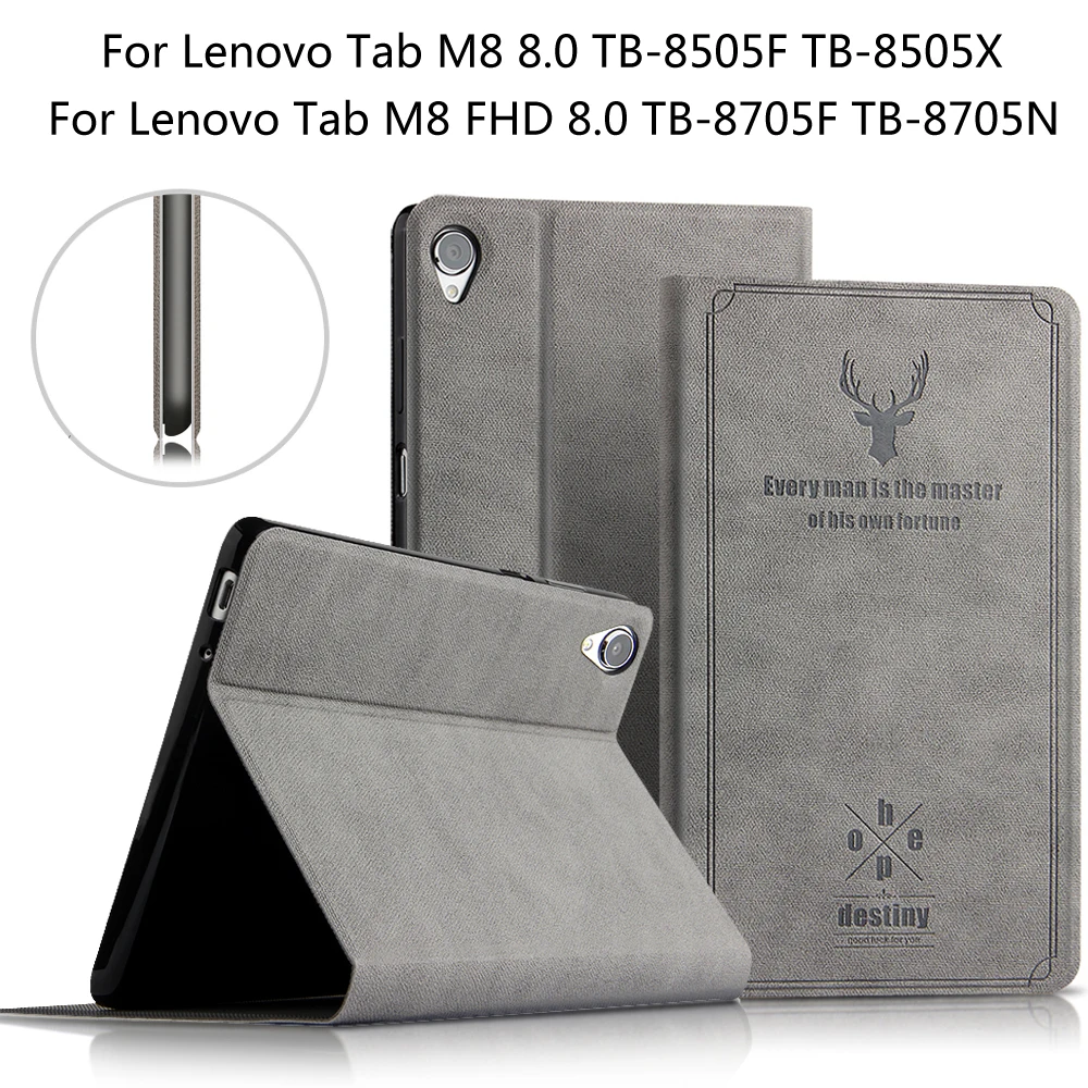 Тонкий магнитный складной чехол для Lenovo Tab M8 планшета X 8 0 дюймов FHD TB 8505F|Чехлы