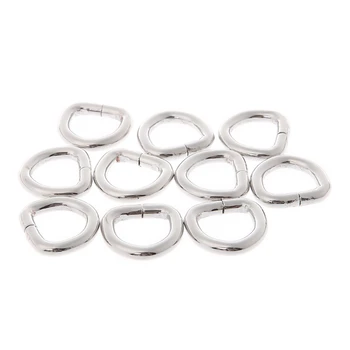 

10Pcs Metal D Ring Buckle Handbag Leather Bag Purse Strap Belt Web Clasp 12mm L9BE