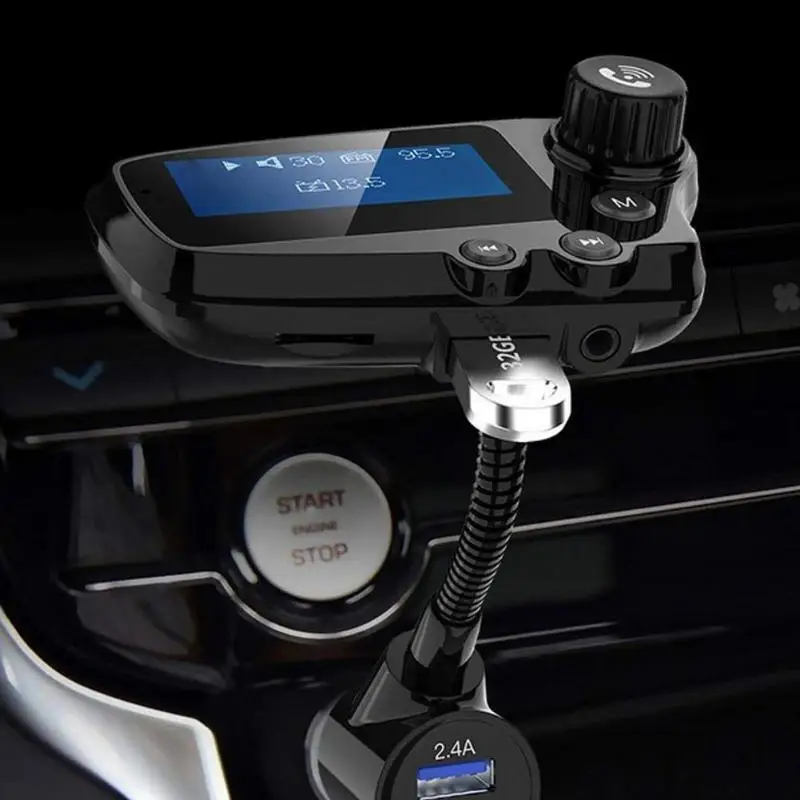 T91 BT5.0 Handsfree автомобильный fm-передатчик удобный практичный удобный дизайн двойное USB зарядное устройство с 1,8 дюймовым ЖК-экраном
