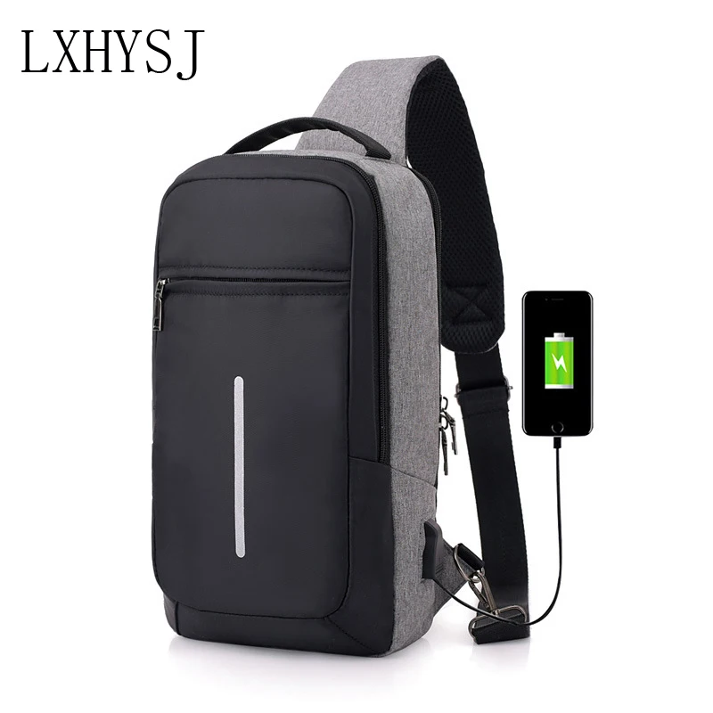 

Crossbody Bag Oxford Cloth Chest Bag Fashion Men's Messenger Shoulder Bag Waterproof Sling Pack Large Capacity Travel Chest Pack