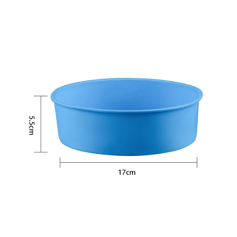 6inch random color Форма для торта, круглая силиконовая форма для торта, форма для пирожных, шифоновая форма для пирожных, форма для выпечки, инструменты для выпечки тортов, случайный цвет - Цвет: 6inch random color