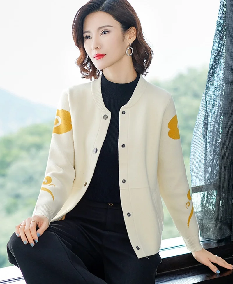 Осень зима женский корейский стиль искусственная норка вязаный короткий кардиган пальто Женская Повседневная Свободная куртка вязаная одежда Casaco OS217 - Цвет: 1