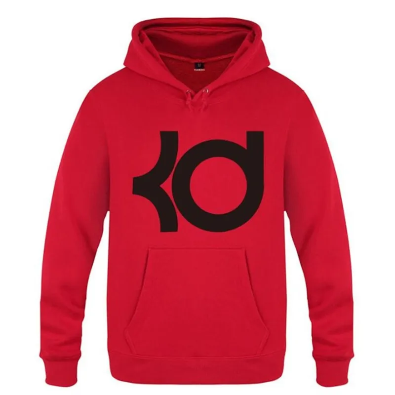 Мужские толстовки с капюшоном с логотипом Кевина Дюранта KD, флисовая мужская толстовка с длинным рукавом для катания на коньках, зимний мужской пуловер, спортивный костюм, Sudaderas - Цвет: red hoodie 8