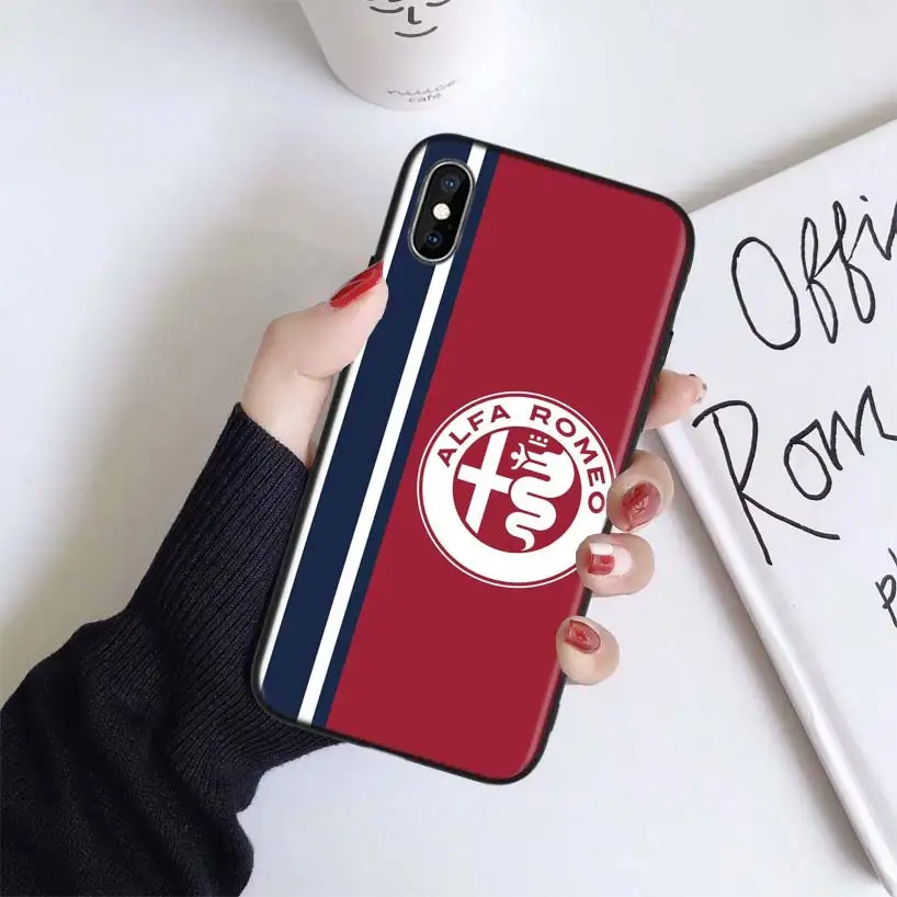 Чехол с логотипом Alfa Romeo для Apple iphone 11 Pro XR XS Max X 7 8 6 6S Plus 5 5S SE Черный силиконовый чехол для телефона - Цвет: BS299-3