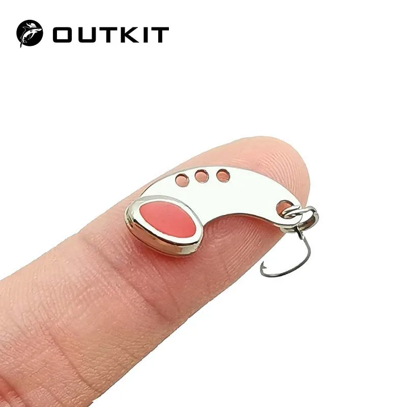 OUTKIT 1 шт. Новая металлическая мини VIB рыболовная приманка 1,5 г 2 см Рыболовная Снасть Pin ложка кренкбейт Вибрирующая блесна Тонущая приманка Снасть