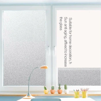 

PVC Frosted Window Glass Film Sticker Window Privacy Film Frosted Window Glass Sticker Bathroom Office Living Room Anti UV Film