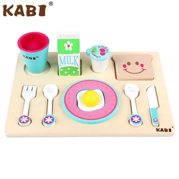 

Children's wooden tableware teapot cup snack toy cut fruit cake anti-real kitchen puzzle parent-child interactive game 12 pieces