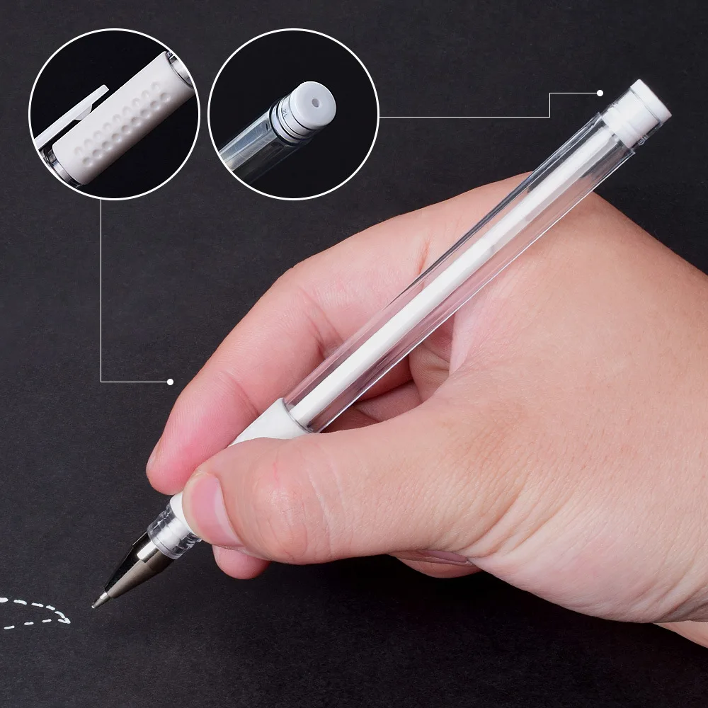 Penna Gel bianca per tatuatori 0.7/1mm penna bianca resistente alle  sbavature a punta Fine per disegno sopracciglia schizzo pennarello tatuaggio