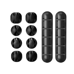 Cable Organizer Silicone USB Cable Winder Desktop Tidy Management Clips Cable Holder for Mouse keyboard Headphone Wire