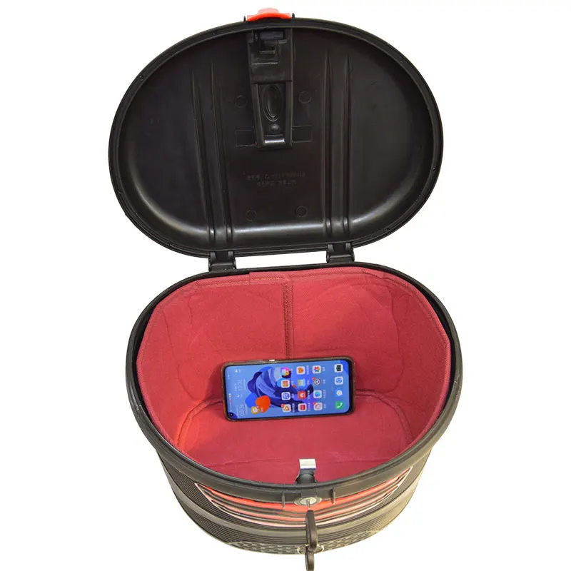 Xiaomi M365 Plastic Basket with Cloth Lining and Lock for Electric Scooter Installation on Front or