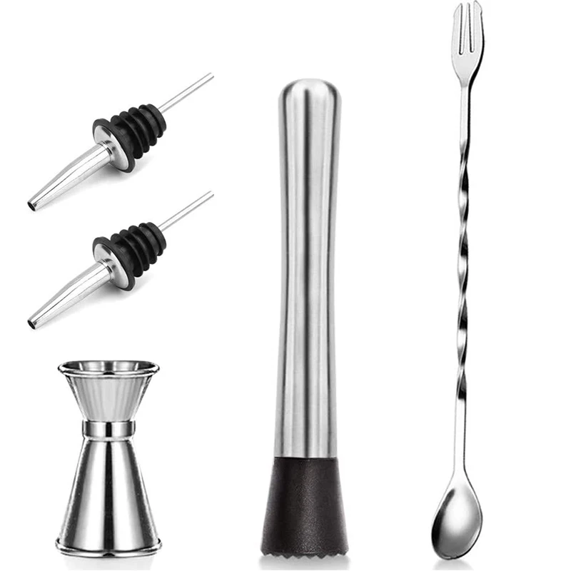 

Professional Stainless Steel Bar Tools, Stir Bar Tool, Cocktail Stir Bar, Mixing Spoon, Cocktail Picks, Mojito Stir Bar Tool Kit