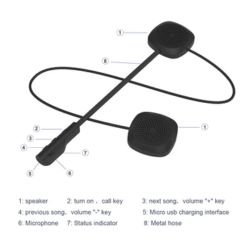

New Motorcycle helmet headset bluetooth 5.0 receiver headset Bluetooth Earphone Headset Headphones With Stereo Magnetic