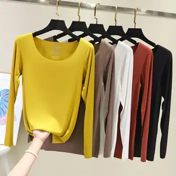 

PX2345 2020 early autumn new one-line neck strapless T-shirt top