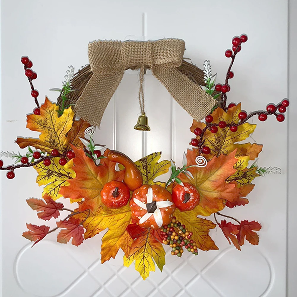 Christmas Halloween Artificial Wreath Party Home Decoration Supplies Gift Autumn Harvest Door Garland Thanksgiving Christmas Halloween Artificial Wreath Party Home Decoration Supplies Gift Autumn Harvest Door Garland Thanksgiving