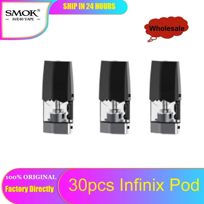 Просвет SMOK 15/30pcs Оригинальный Vape Infinix Pod 2 мл заменить картридж для извилистый е