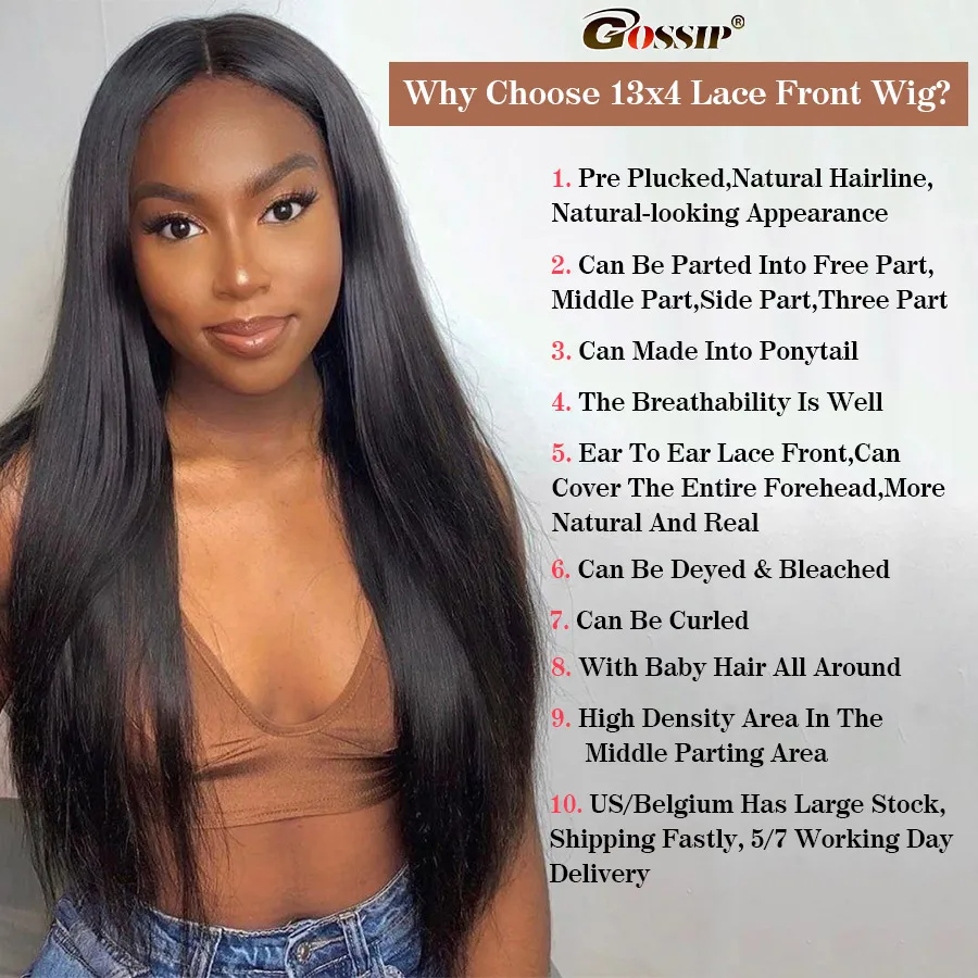 Прямой парик на сетке спереди прямые парики 13x4 плотностью 250 Remy 4x4|wigs for blacks|wigs black