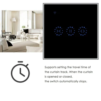 

WIFI Plug-In Cycle Timing Intelligent Touch RC Roller Shutter ABS Curtain Switch Energy Saving Voice Control Countdown Set Time