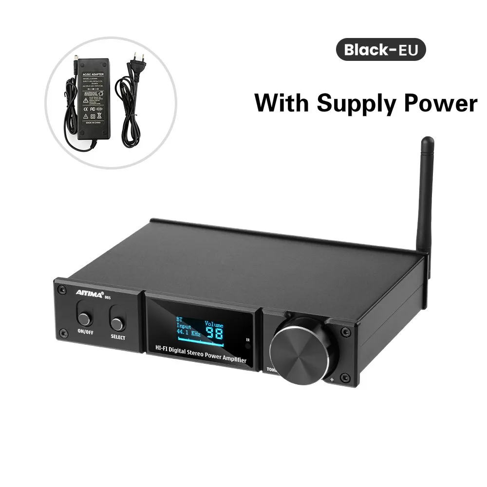 AIYIMA D05 Bluetooth 5.0 Power Amplifier 120Wx2 Sound Amplificador Subwoofer Amplifier USB DAC OLED APTX 2.1 Home Theater tube amp Audio Amplifier Boards