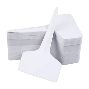 

500 Pcs 6 x 10cm (2.4 x 4 Inch) T-Type Plant Labels Plastic Plant Tags Nursery Garden Labels